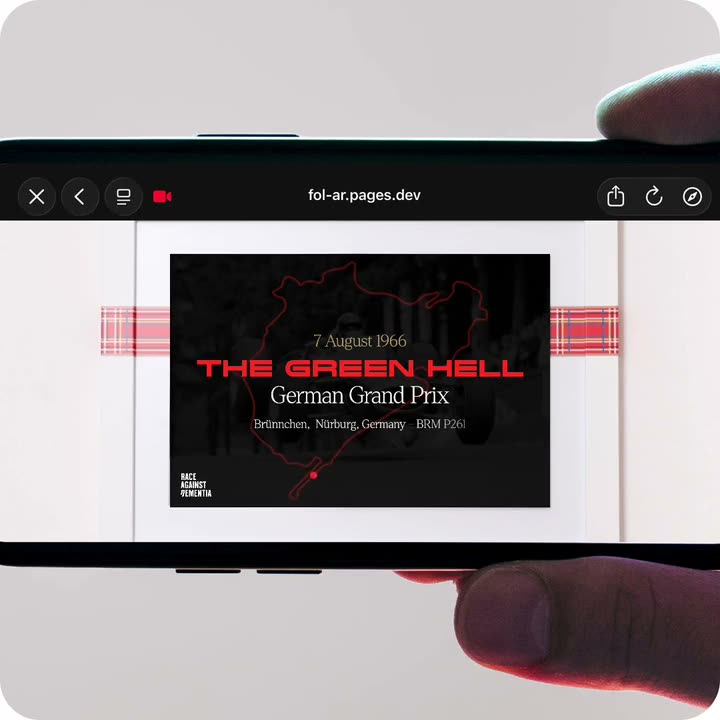 Phone scanning a Framebook page
